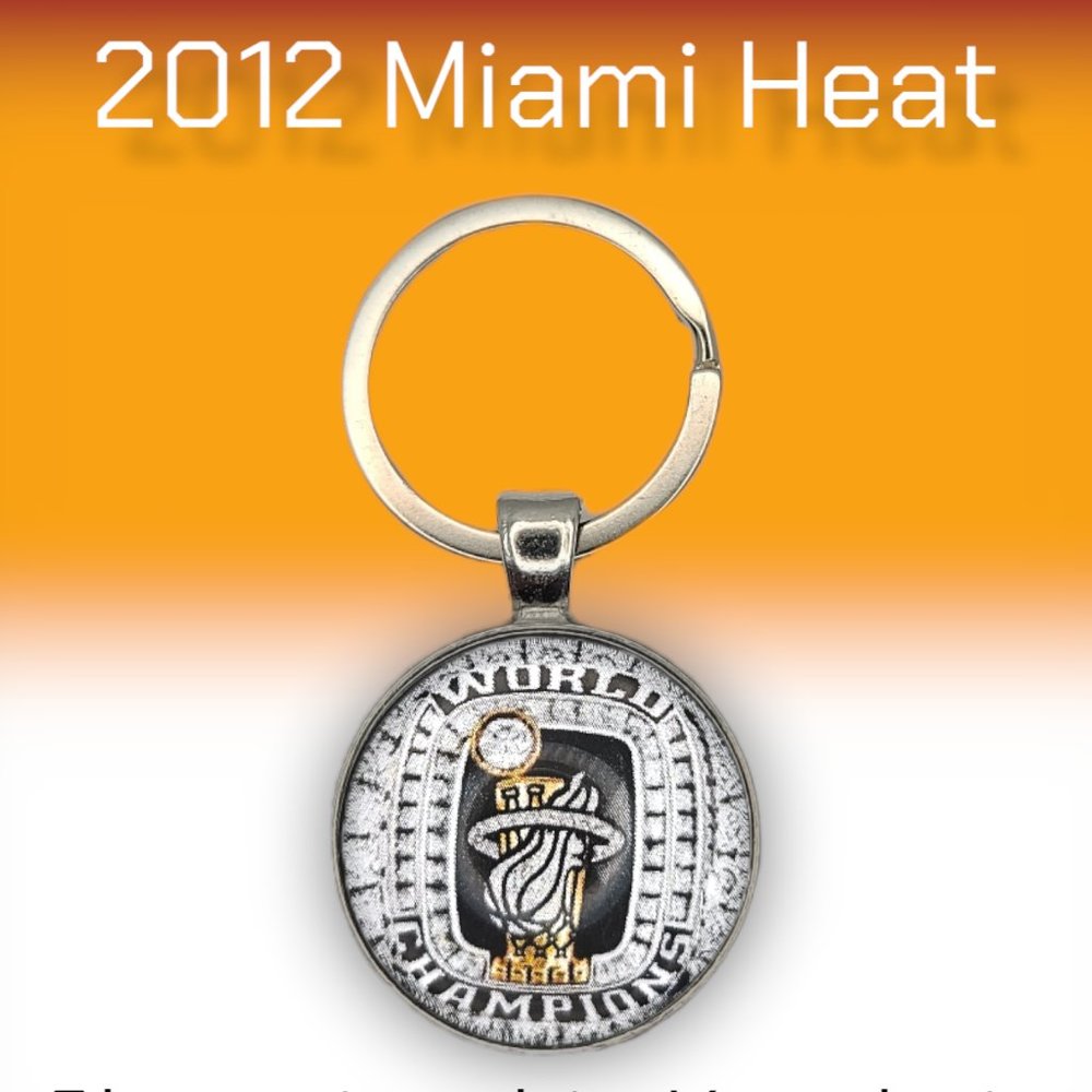 2012 Miami Heat NBA keychain, NBA championship ring keychain